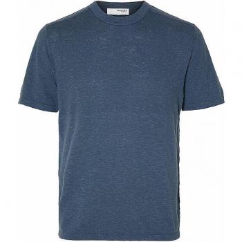 SELECTED HOMME Kurzarmshirt SLHBERG in Bering Sea