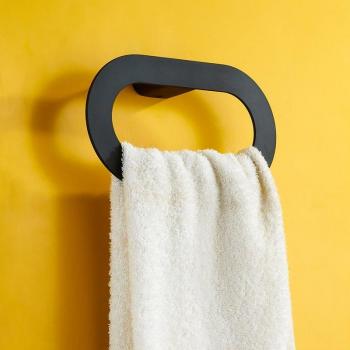 Vidric Black Bathroom Towel Ring