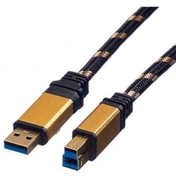 Roline USB 3.0 SuperSpeed Kabel, Typ A-B, 1,8 m