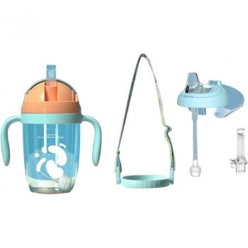 Botella infantil 3 en 1, taza antichoques, incluye caño y popote, sin fugas N84E