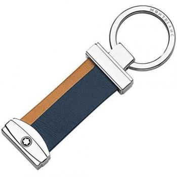 Portachiavi Montblanc Meisterstück con motivi a righe navy e cammello