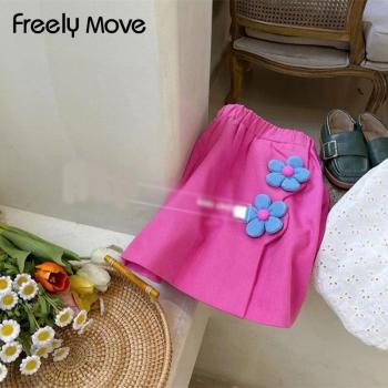 Jupe Mini Filles Coton Streetwear Fleur Délavée Collection Été 2022