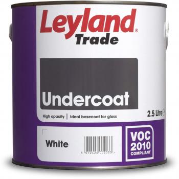 White Undercoat Leyland Trade Wood & Metal Suitable Interior Exterior 2.5 Litre