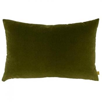 Olive Soft Velvet Contrast Cushion