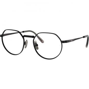Ray-Ban RX8265V Jack Titanium Col. 1237 Lunettes de Vue Unisexe Géométriques Noires