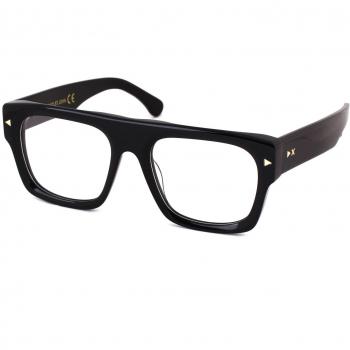 XLAB Optical Squared Black Smoked Acetate Eyewear, Unisex Photochromic