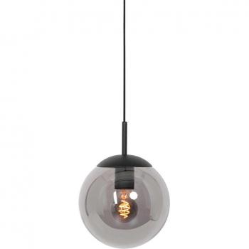Hängeleuchte Bollique, schwarz-transparent, E27, 300mm