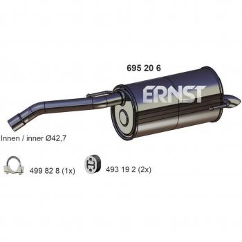 Silencieux de frein arrière ERNST 695206