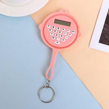 Calculadora en miniatura de pollo con llavero