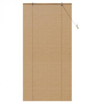 VidaXL Light Brown Bamboo Manual Blinds & Curtains Set