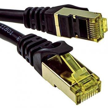 CAT7 600MHz 10Gbps F/FTP Shielded RJ45 Ethernet Cable 30m Black