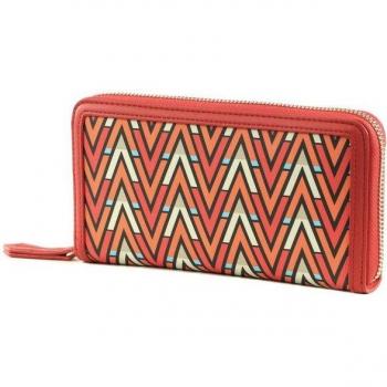 VALENTINO Femme Tonic Zip Around – Porte-monnaie multicolore orange