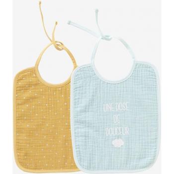 Lot de 2 bavoirs en coton gaze pour bébé