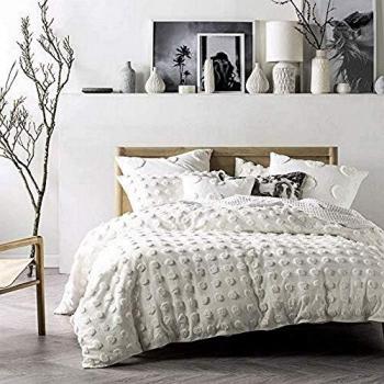 Haze White Tufted Duvet Cover Set