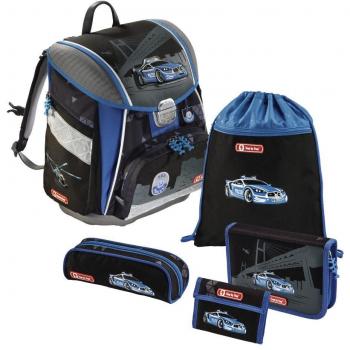 Schulranzen‑Kofferpackung „Nachtpolizei“ – 5 Stück