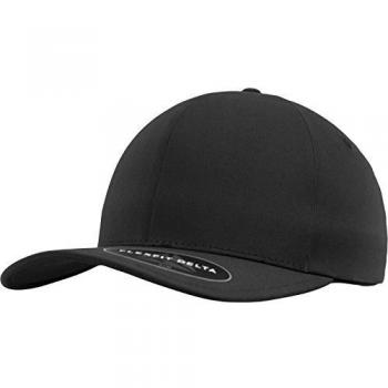Flexfit Delta Sportcap – Unisex-Basecap aus Polyester, wasserfest, schwarz, L/XL