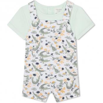 Carrement Beau Kit vert 9 mois : T‑shirt + Salopette