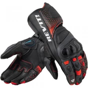Revit Control Guantes de Moto Negro‑Rojo XL