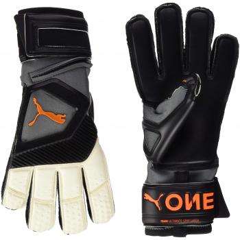 Puma One Protect 1 Elite Torhüter Handschuhe – Schwarz/Silber/Weiß/Orange