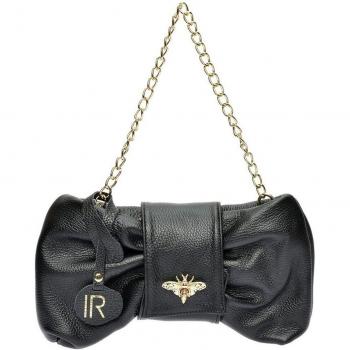 Schwarze Rindsleder-Handtasche Isabella Rhea – Standardgröße