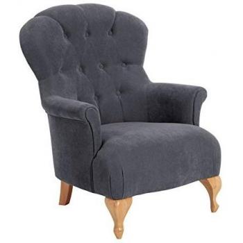 Sessel Camilla Velours anthrazit