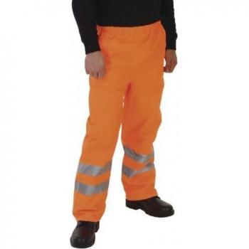 Grafters unisexe pantalon de sécurité orange haute visibilité imperméable 2XL