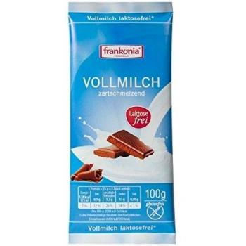 Tafelschokolade Vollmilch, laktosefrei und glutenfrei