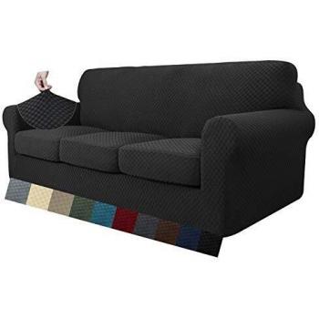 MAXIJIN 4 Piece Non Slip Sofa Cover for 3 Seater