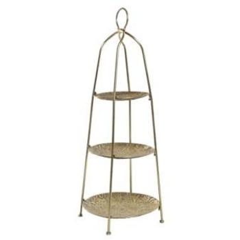Goldene Obstschale Dekoetagere SanLov 39 x 39 x 86 cm