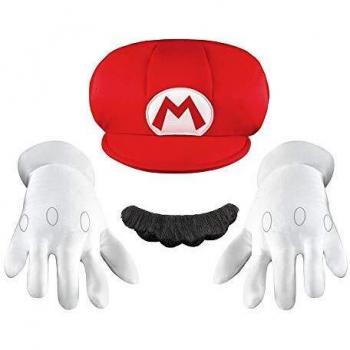 Mario Bros Cosplay Hat and Mustache Pack