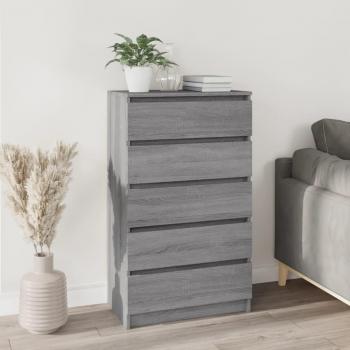 Bois d’ingénierie Commode Sonoma Gris 60x36x103 cm Prolenta Premium