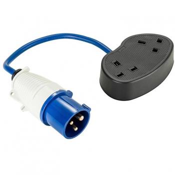 Blue 16Amp Plug and 2 Gang Rubber Socket from Powermaster