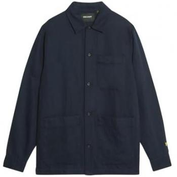 Lyle & Scott Chemise en lin bleu