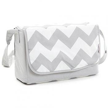 Grey Chevron Switching Babiie Bag