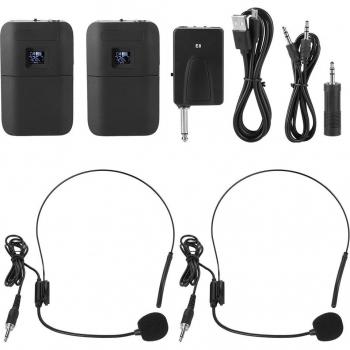 Portable Wireless Headset Microphone with Receiver