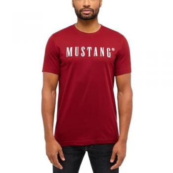 MUSTANG Maglietta ‘Austin’ Rosso Carminio/Blanca