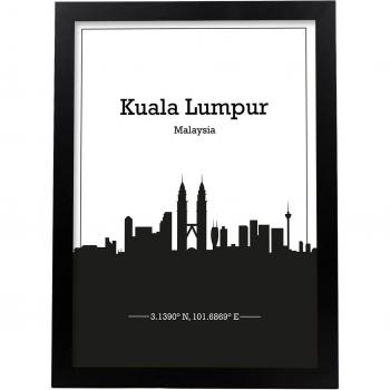 Kuala Lumpur Skyline: póster en plexiglás sin marco