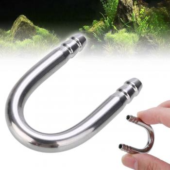 Difusor de CO2 para Acuario, Mini, Acero Inoxidable, Tubo Curvado en U, 1 unidad