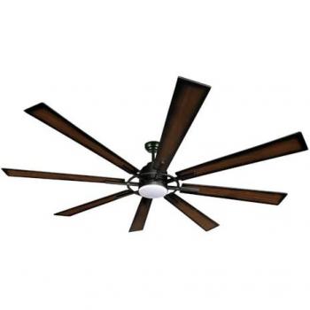 Ventilador techo Fusion 24W Negro/Roble con luz 3 temperaturas