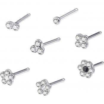 Firetti Schmuck‑Set: Nasenpiercings in Edelstahl & Preziosa Kristalle