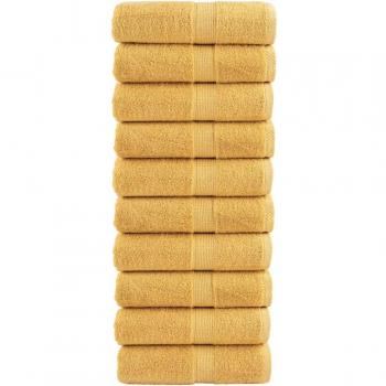 Solund Elegance: Toallas de Baño Doradas 30x30 (10 unidades)