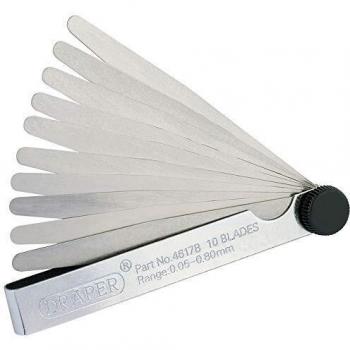 Draper 10 Blade Metric Feeler Gauge Set 4617B 36169