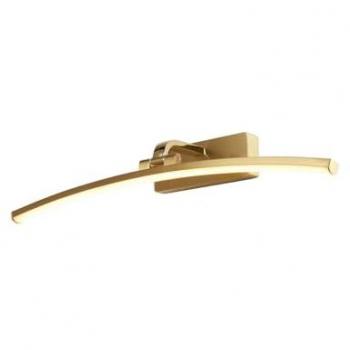 Metall‑LED Bildleuchte 50 cm breit, Schalter in Messing – 3000 K, 601 lm