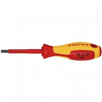 Knipex 5mm VDE Insulated Hexagon Screwdriver, Length 75mm, Item 18777
