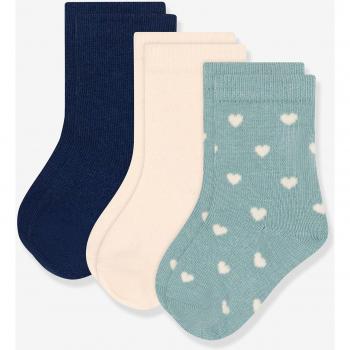 Bebe Cœur – Lot 3 paires de chaussettes en coton PETIT BATEAU P15/18