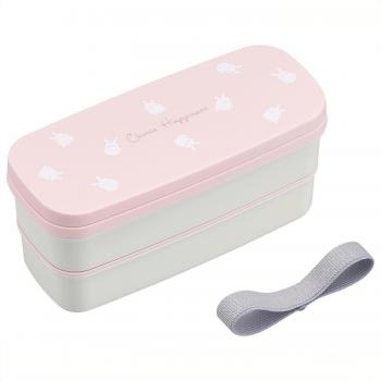 Pink 2‑Tier Lunch Box OSK Choose Happiness – 640 ml (Women)