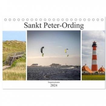 SchnelleWelten, SchnelleWelten: Impressionen aus Sankt Peter-Ording (Tischkalender 2024 DIN A5 quer), CALVENDO Monatskalender