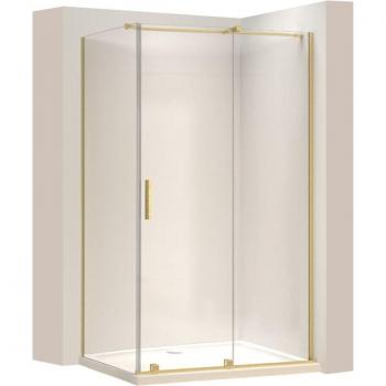 Cabine Douche Brushed Gold Rea Montana 100×90 cm – Design élégant
