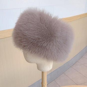 Faux Fur Hoed met Halswarmer en Oorwarmers