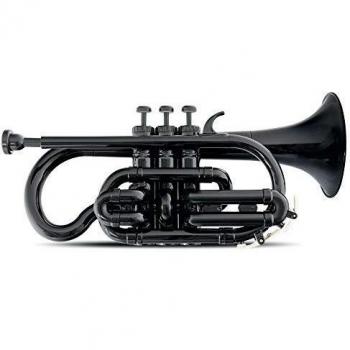 Extrem leichtes Kunststoff-Kornett mit Gigbag für jede Gelegenheit in schwarz